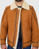 Tejan Men’s Brown B-3 Bomber Leather Jacket Tejan Men’s Brown B-3 Bomber Leather Jacket