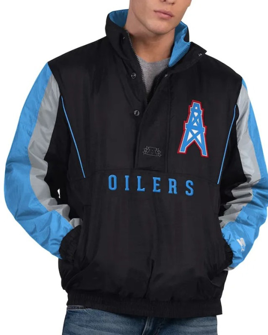 Tennessee Oilers Thursday Night Gridiron Half-Zip Jacket