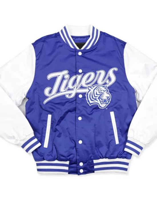 Tennessee State Blue and White Baseball Jacket Tennessee State Blue and White Baseball Jacket