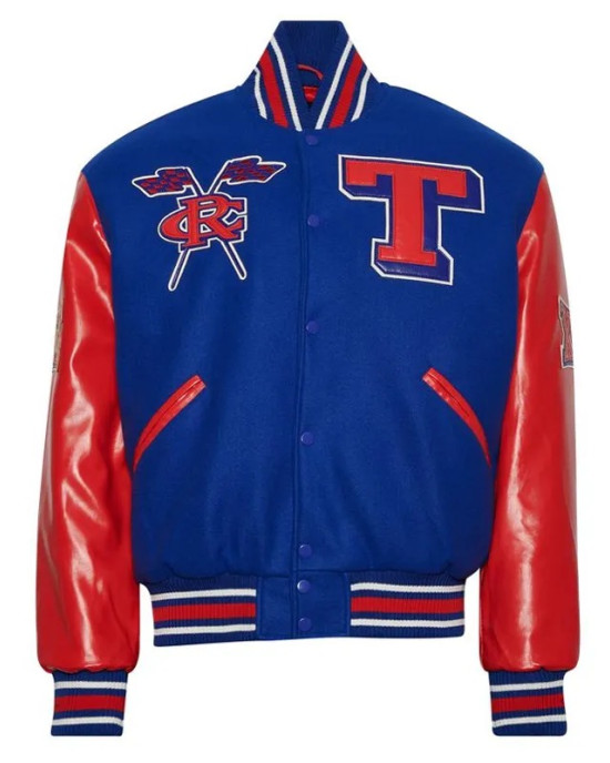 Tennessee State University Blue Wool And Red Leather Varsity Jacket