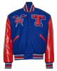 Tennessee State University Blue Wool And Red Leather Varsity Jacket