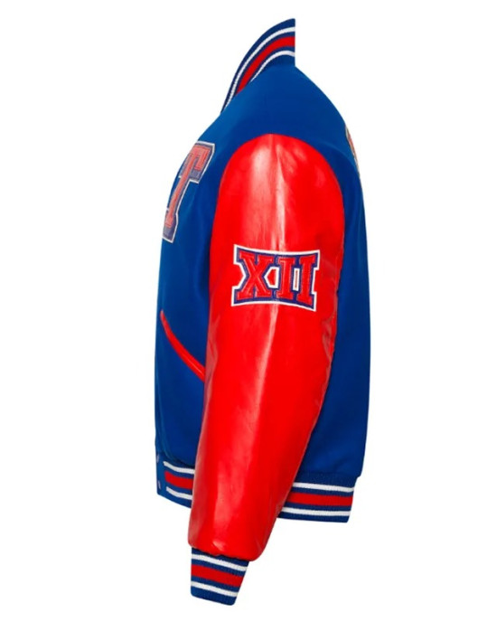 Tennessee State University Blue Wool And Red Leather Varsity Jacket