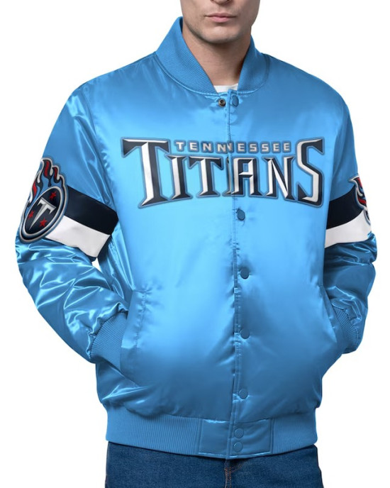 Tennessee Titans Triple Option Varsity Satin Jacket