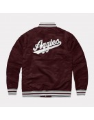 Texas A&M Aggies Wine Varsity Satin Jacket