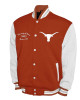 Texas Longhorns Fleece Burnt Orange and White Varsity Jacket