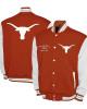 Texas Longhorns Fleece Burnt Orange and White Varsity Jacket