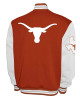 Texas Longhorns Fleece Burnt Orange and White Varsity Jacket