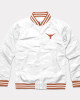 Texas Longhorns White Varsity Satin Jacket Texas Longhorns White Varsity Satin Jacket