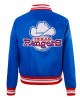 Texas Rangers Retro Classic Rib Royal Satin Jacket Texas Rangers Retro Classic Rib Royal Satin Jacket
