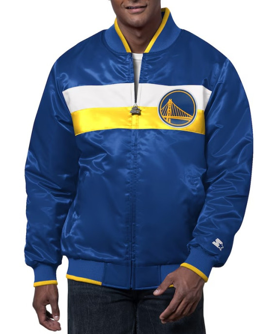 The Ambassador Golden State Warriors Varsity Satin Jacket