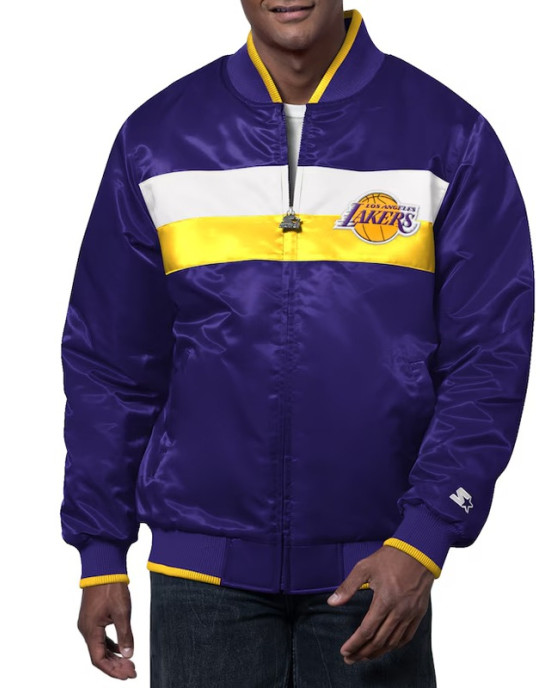 The Ambassador Los Angeles Lakers Varsity Satin Jacket