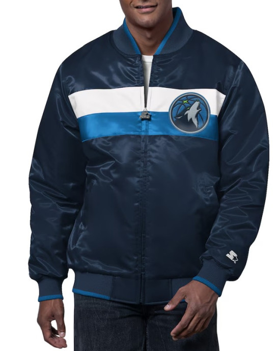 The Ambassador Minnesota Timberwolves Varsity Satin Jacket