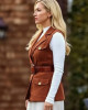 The Beast In Me Season 1 Brittany Snow Brown Suede Vest