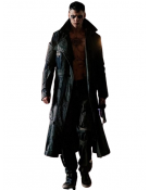 The Crow Bill Skarsgård Black Leather Coat