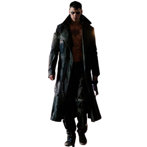 The Crow Bill Skarsgård Black Leather Coat