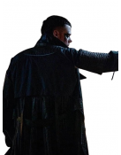 The Crow Bill Skarsgård Black Leather Coat