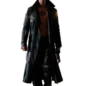 The Crow Bill Skarsgård Black Leather Coat