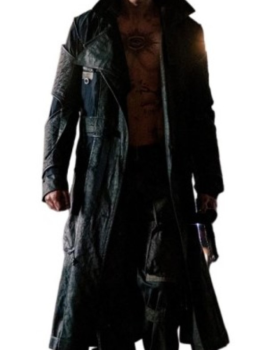 The Crow Bill Skarsgård Black Leather Coat The Crow Bill Skarsgård Black Leather Coat