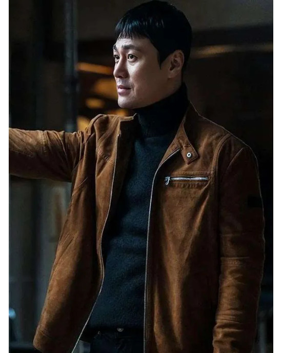 The Defects Woo Tae-Sik Brown Suede Leather Jacket