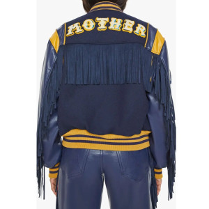 The Fringe Team Spirit Mother Wool/Leather Varsity Jacket