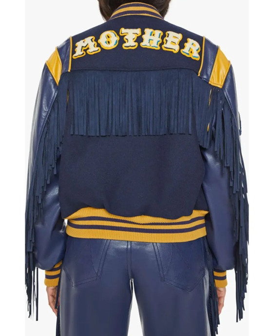 The Fringe Team Spirit Mother Wool/Leather Varsity Jacket