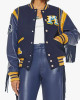 The Fringe Team Spirit Mother Wool/Leather Varsity Jacket