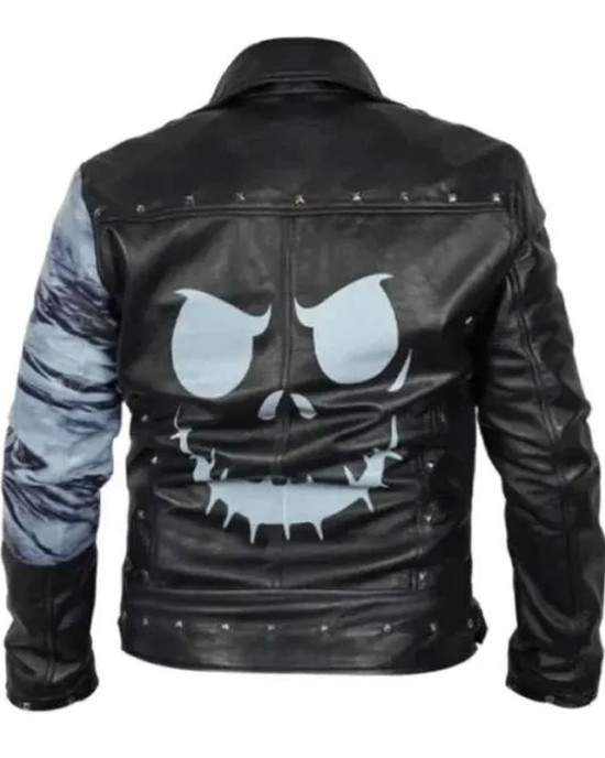 The Nightmare Before Christmas Studded Black Leather Jacket