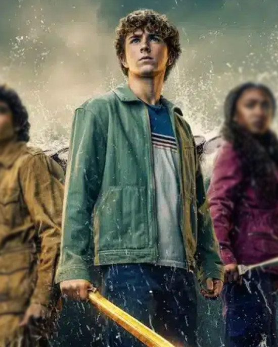 The Olympians S02 Percy Jackson Cotton Green Jacket