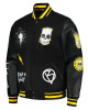 The Simpsons Freeze Max Polished Punk Bart Black Varsity Jacket