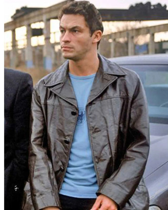 The Wire Dominic West Brown Leather Coat The Wire Dominic West Brown Leather Coat