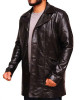 The Wire Dominic West Brown Leather Coat The Wire Dominic West Brown Leather Coat