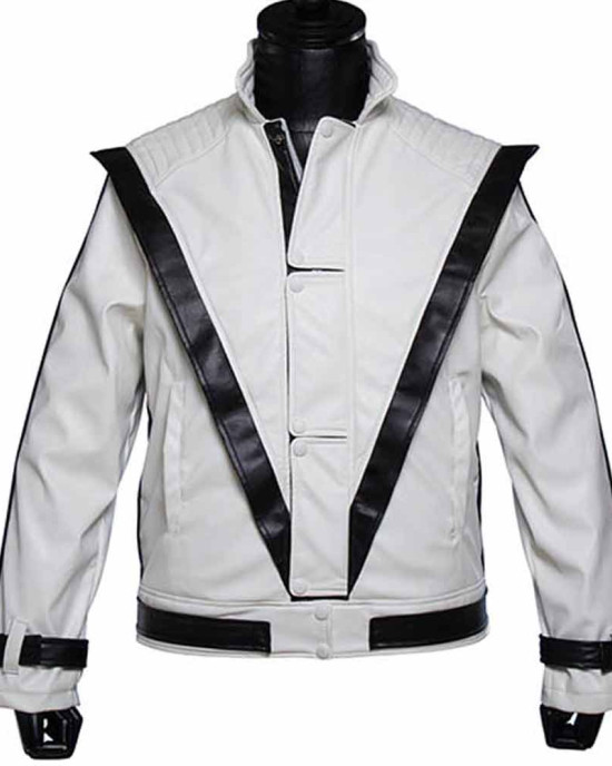 Thriller Michael Jackson White Leather Jacket Thriller Michael Jackson White Leather Jacket