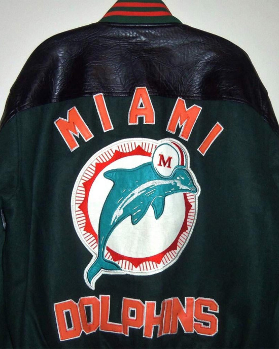 Throwback Miami Dolphins 90’s Varsity Jacket Throwback Miami Dolphins 90’s Varsity Jacket