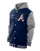 Throwback Prep Atlanta Braves Navy Hoodie Jacket