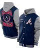 Throwback Prep Atlanta Braves Navy Hoodie Jacket