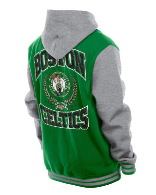 Throwback Prep Boston Celtics Kelly Green Hoodie Jacket
