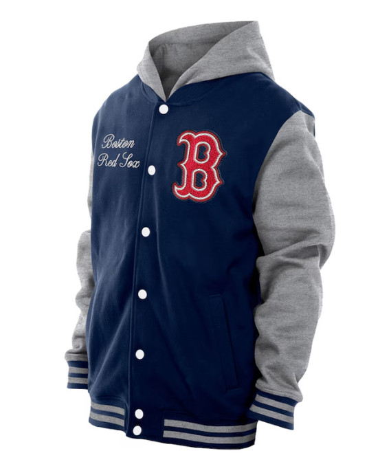 Throwback Prep Boston Red Sox Navy Hoodie Jacket
