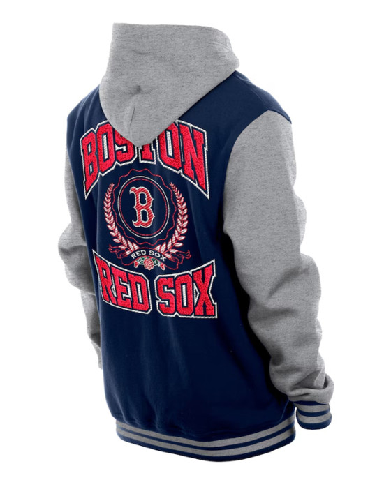 Throwback Prep Boston Red Sox Navy Hoodie Jacket