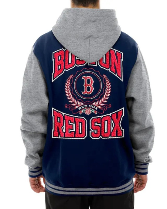 Throwback Prep Boston Red Sox Navy Hoodie Jacket
