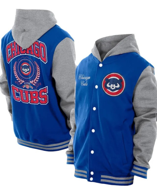 Throwback Prep Chicago Cubs Royal Hoodie Jacket