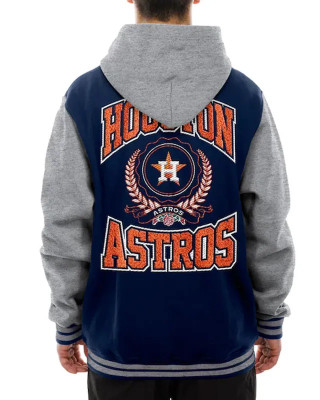 Throwback Prep Houston Astros Navy Hoodie Jacket
