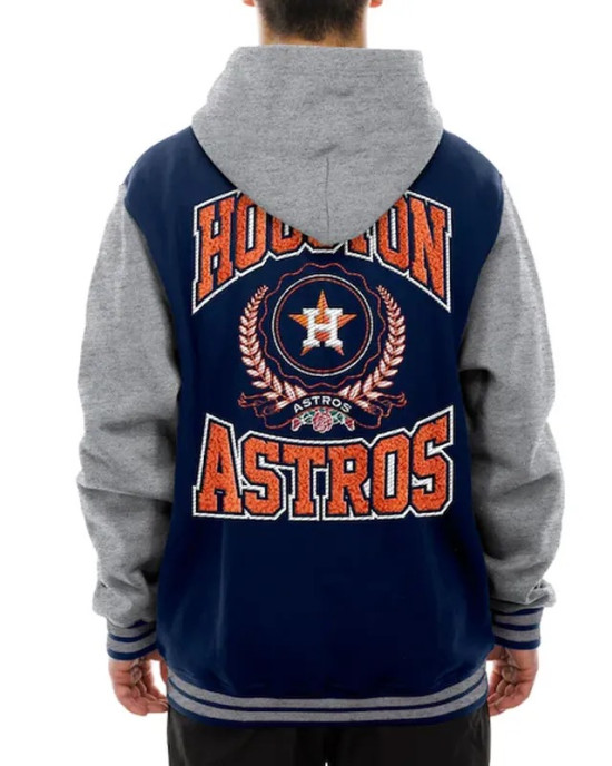 Throwback Prep Houston Astros Navy Hoodie Jacket