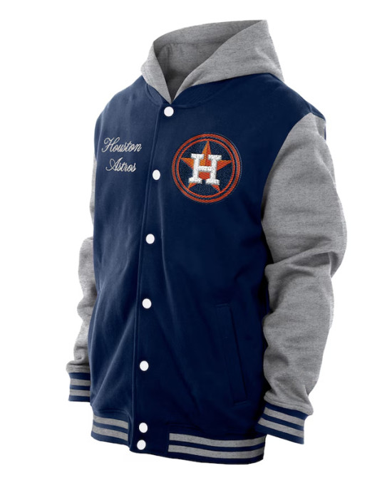 Throwback Prep Houston Astros Navy Hoodie Jacket