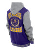 Throwback Prep LA Lakers Purple Hoodie Jacket