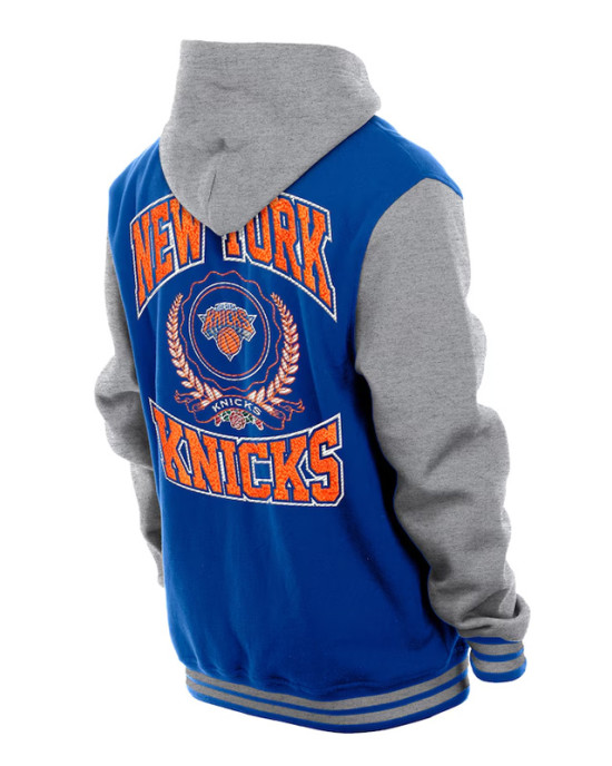 Throwback Prep NY Knicks Purple Hoodie Jacket