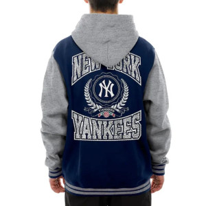 Throwback Prep NY Yankees Navy Hoodie Jacket