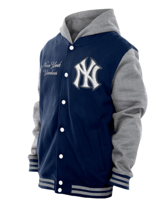 Throwback Prep NY Yankees Navy Hoodie Jacket Throwback Prep NY Yankees Navy Hoodie Jacket