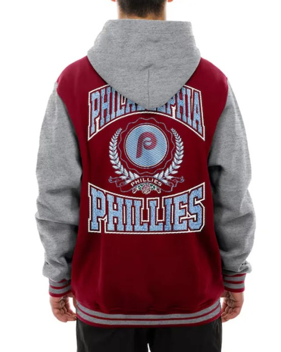 Throwback Prep Philadelphia Phillies Burgundy Hoodie Jacket Throwback Prep Philadelphia Phillies Burgundy Hoodie Jacket
