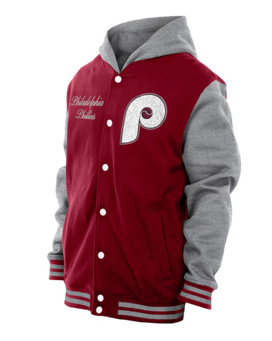 Throwback Prep Philadelphia Phillies Burgundy Hoodie Jacket Throwback Prep Philadelphia Phillies Burgundy Hoodie Jacket