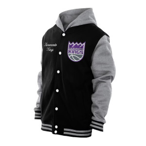 Throwback Prep Sacramento Kings Black Hoodie Jacket
